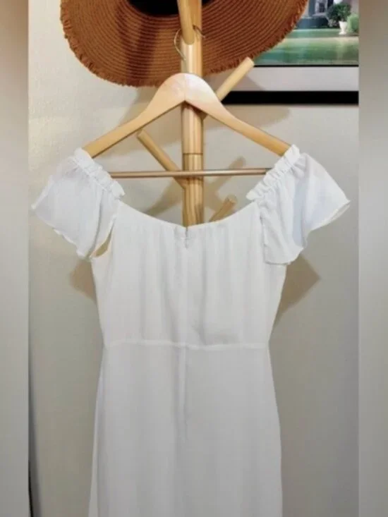 Reformation Butterfly Midi dress size 6 in Ivory - Picture 4 of 8